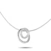 Movado 18k White Gold 0.75ct Diamond Pendant Necklace Mo03-080825 In Metallic
