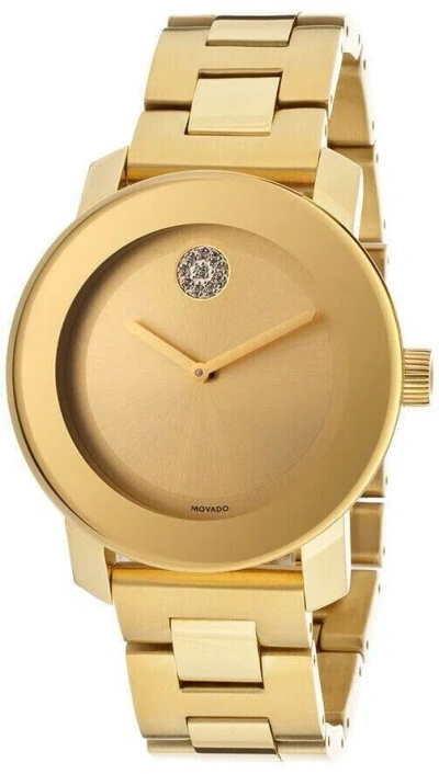 Pre-owned Movado 3600104 Bold Yellow Gold Ion Plated Stainless Steel Ladies Watch