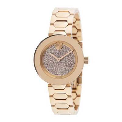 Pre-owned Movado 3600492 Women's Bold Gold-tone Quartz Watch