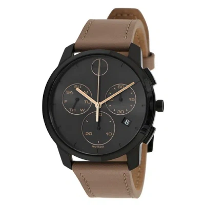 Pre-owned Movado 3600719 Men's Bold Thin Dark Grey Dial Quartz Watch