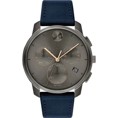Pre-owned Movado 3600720 Men's Bold Thin Grey Dial Quartz Watch