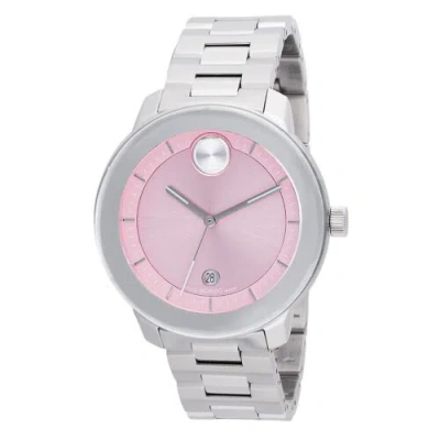 Pre-owned Movado 3600872 Women's Bold Verso Pink Dial Quartz Watch