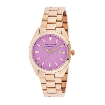 Pre-owned Movado 3650079 Women's Heritage Pink Quartz Watch