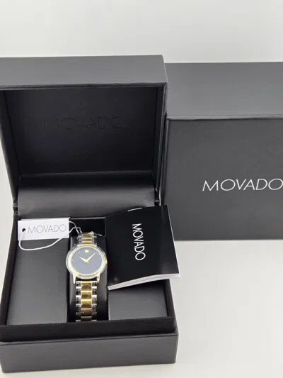 Pre-owned Movado $995 Msrp |  Women's Classic Museum Black Dial Quartz Watch - 2100018