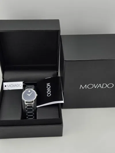 Pre-owned Movado $995 Msrp |  Women's Classic Museum Blue Dial Swiss Made Watch - 0607235
