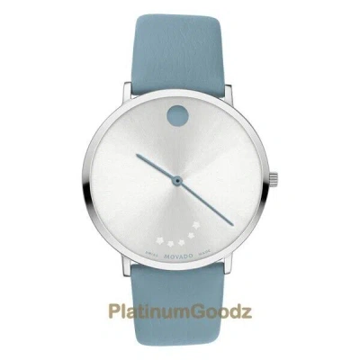 Pre-owned Movado Alexi X Silver Dial & Sky Blue Strap Swiss Limited Watch