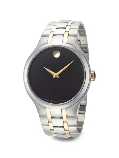 Movado Black-dial 39mm Watch In Metallic