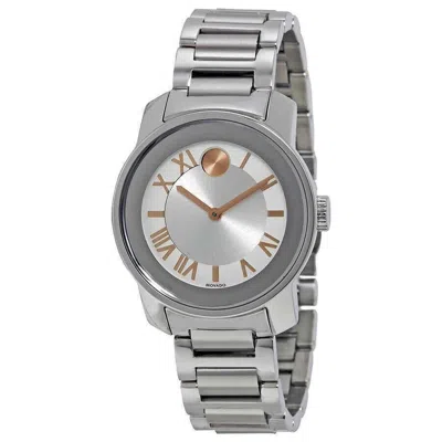 Pre-owned Movado Bold 3600244 Stainless Steel Roman Markers Watch
