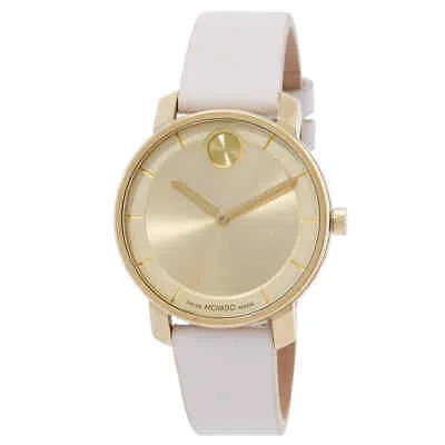 Pre-owned Movado Bold Access Quartz Gold Dial Ladies Watch 3600963