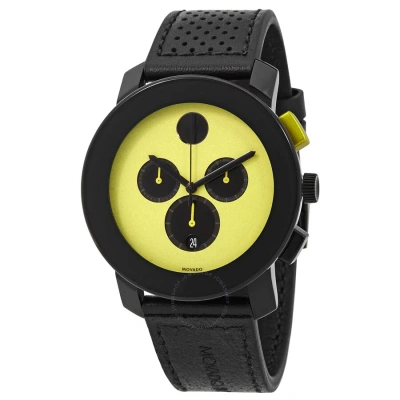 Movado Bold Chronograph Quartz Men's Watch 3600766 In Black / Yellow