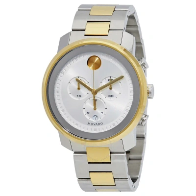 Movado Bold Chronograph Silver Dial Men's Watch 3600432 In Gold