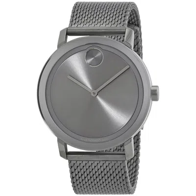 Pre-owned Movado Bold Evo Watch Silver Dial & Hands Mesh Ip Bracelet 3600902