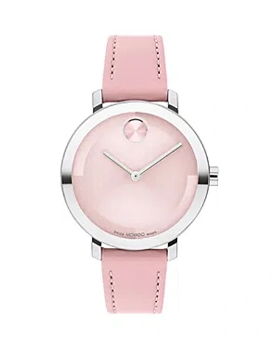 Movado Women's Bold Evolution 2.0 Stainless Steel & Leather Strap Watch/34mm In Pink