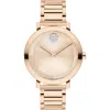 Movado Women's Bold Evolution 2.0 Swiss Quartz Ionic Plated Light Rose Gold Steel Watch, 34mm In Rose Gold