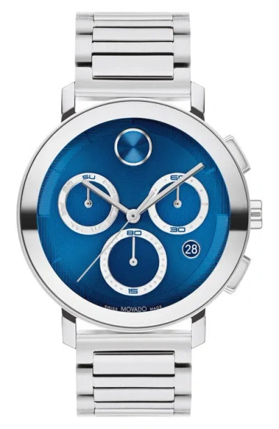 Movado Bold Evolution 2.0 Chronograph Bracelet Watch, 42mm In Blue