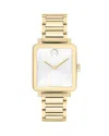 Movado Bold Evolution 2.0 Square Watch, 28mm X 26mm In White/gold