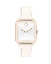 Movado Women's Bold Evolution 2.0 Swiss Quartz White Leather Watch 26mm In White/white