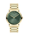 Movado Men's Bold Evolution 2.0 Swiss Quartz Ionic Plated Light Gold-tone 2 Steel Watch 40mm