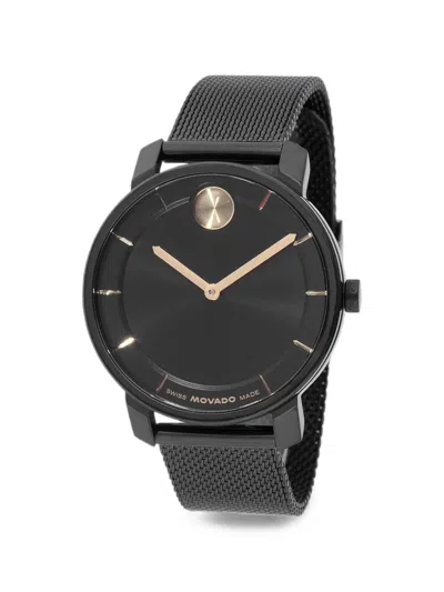 Movado Bold Evolution 34mm Mesh Watch In Black