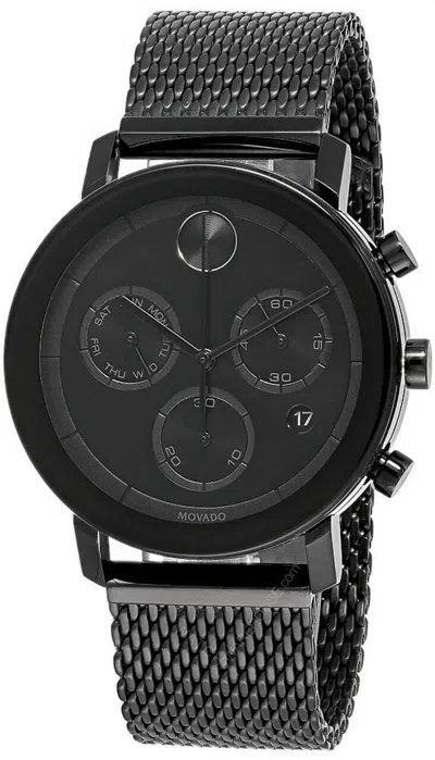 Pre-owned Movado Bold Evolution 42mm Black Ionic Plated Ss Men's Watch 3600760