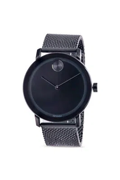 Pre-owned Movado Bold Evolution Black Ion-plated Mesh Mens Watch 3600562