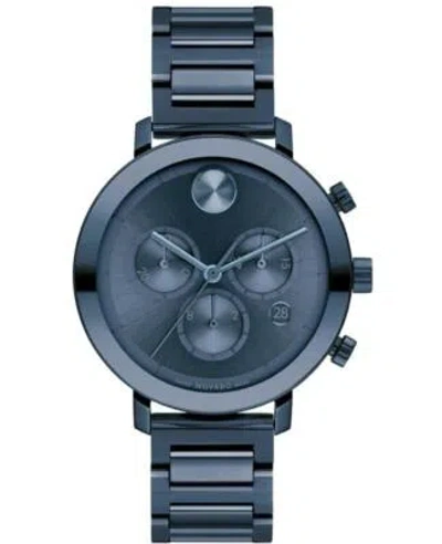 Pre-owned Movado Bold Evolution Blue Dial Blue Steel Women's Watch 3600790