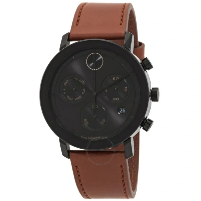 Movado Bold Evolution Chronograph Quartz Black Dial Men's Watch 3600884 In Black / Brown