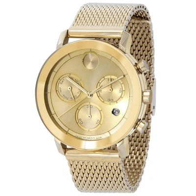 Movado Bold Evolution Chronograph Quartz Gold Dial Men's Watch 3600929 In Gold / Gold Tone