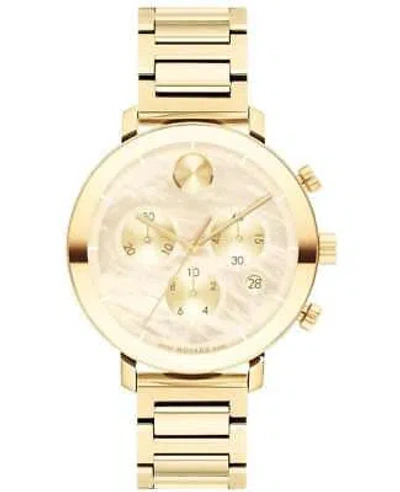 Pre-owned Movado Bold Evolution Quartz Chronograph Champagne Women's Watch 3600788