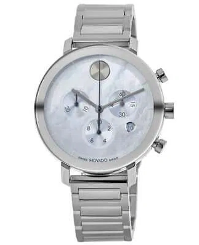Pre-owned Movado Bold Evolution Quartz Chronograph Light Blue Women's Watch 3600787