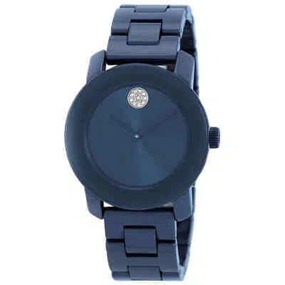 Pre-owned Movado Bold Evolution Quartz Blue Dial Ladies Watch 3600805