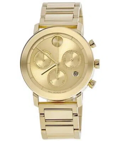 Pre-owned Movado Bold Evolution Quartz Chronograph Champagne Men's Watch 3600811