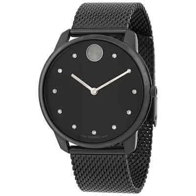 Pre-owned Movado Bold Evolution Quartz Crystal Black Dial Men's Watch 3600904