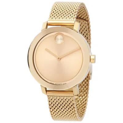 Movado Bold Evolution Quartz Gold Dial Ladies Watch 3600814 In Gold / Gold Tone