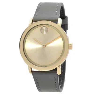Pre-owned Movado Bold Evolution Quartz Gold Dial Unisex Watch 3600783