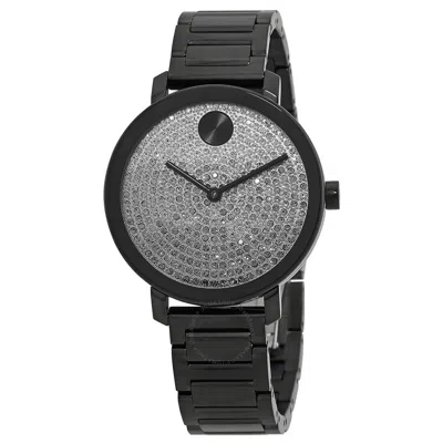 Movado Bold Evolution Quartz Grey Crystal Dial Ladies Watch 3600930 In Black