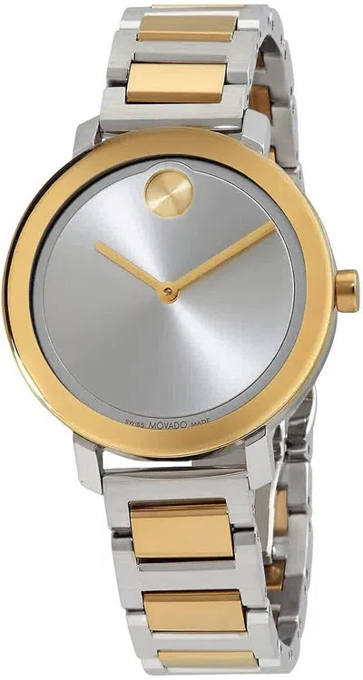 Pre-owned Movado Bold Evolution Silver Dial Two-tone Steel Women's Watch 3600825