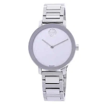 Pre-owned Movado Bold Evolution Silver Glitter Dial Ladies Watch 3600732
