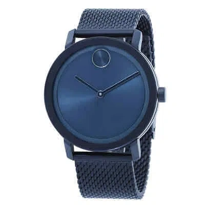 Pre-owned Movado Bold Evoultion Quartz Blue Dial Men's Watch 3600793