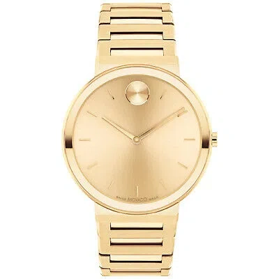 Pre-owned Movado Bold Horizon Gold-tone Unisex Watch 3601081