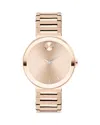 Movado Women's Bold Horizon Rose-goldtone Stainless Steel Bracelet Watch