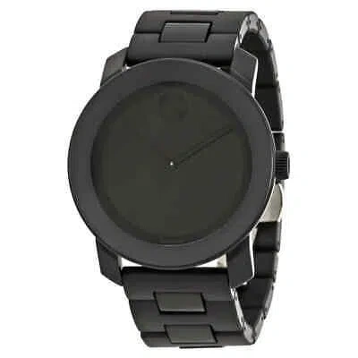 Pre-owned Movado Bold Large Black Dial Black Tr90 Composite Men's Watch 3600047