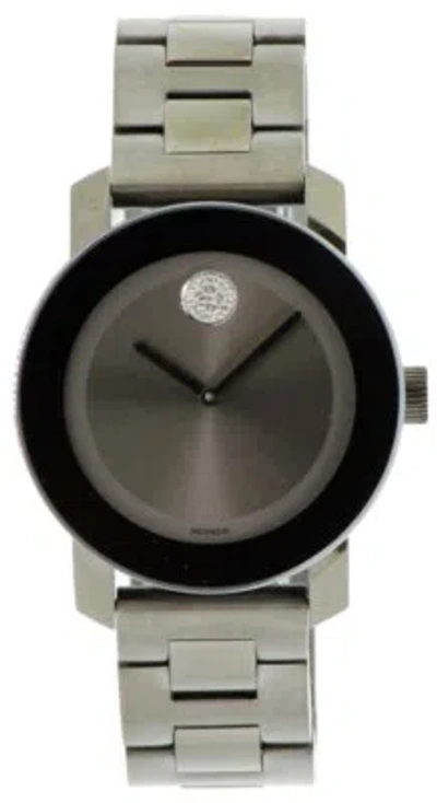 Pre-owned Movado Bold Medium Gray Ion Unisex Watch 3600103