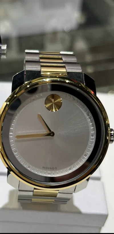 Pre-owned Movado Bold Men's 43mm Stainless Steel Gold And Silver Dial Watch 3600431