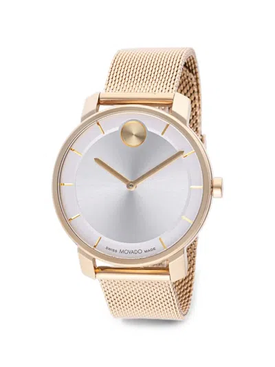 Movado Bold Armbandarmbanduhr Aus Mesh 34mm In Gold