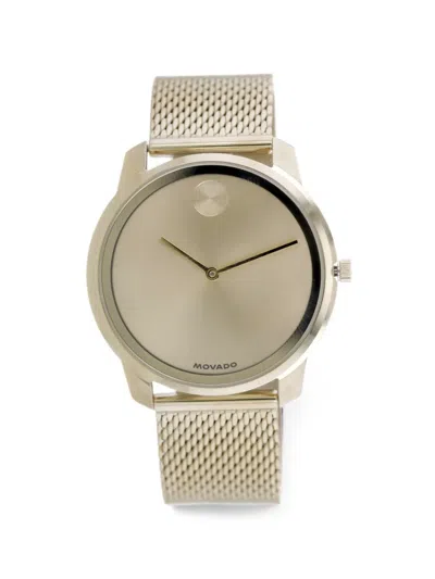 Movado Bold Mesh-strap 45mm Watch In Gold