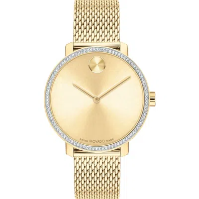 Movado Bold Museum Dot Mesh Strap Watch, 34mm