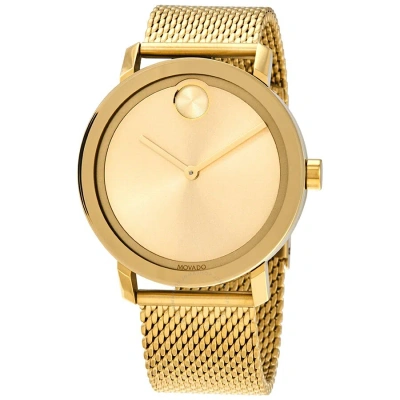 Movado Bold Pale Gold Sunray Dial Men's Watch 3600560 In Gold / Gold Tone / Yellow