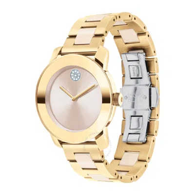 Movado Bold Quartz Ladies Watch 3600800 In Gold