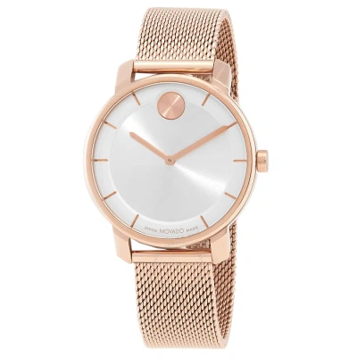 Movado Bold Quartz Silver Dial Ladies Watch 3600924 In Gold Tone / Rose / Rose Gold Tone / Silver
